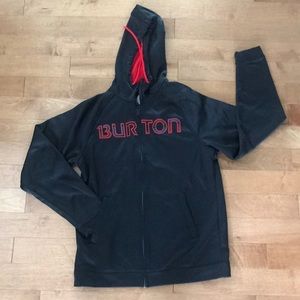 Burton Men's Black Zippered Hoodie - Size Medium